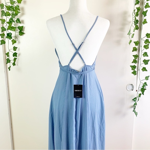 ✨NWT✨ Forever 21 Polka Dot Maxi Wrap Dress - Picture 6 of 10